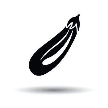 Eggplant  icon. White background with shadow design. Vector illustration.
