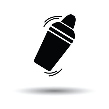 Bar shaker icon. White background with shadow design. Vector illustration.