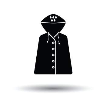 Raincoat icon. White background with shadow design. Vector illustration.