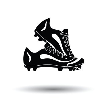 Baseball boot icon. White background with shadow design. Vector illustration.