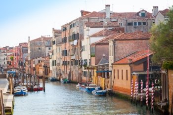 Traditional canal in Venice from one of the most beautiful viewpoint