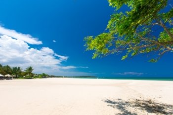 Beautiful beach.  Holiday and vacation concept. Tropical beach.