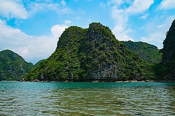 Mountain islands in Halong Bay, Vietnam, Southeast Asia