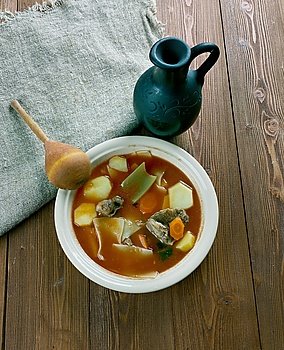 Andrajos - typical dish of Granada province and Murcia, Spain.
