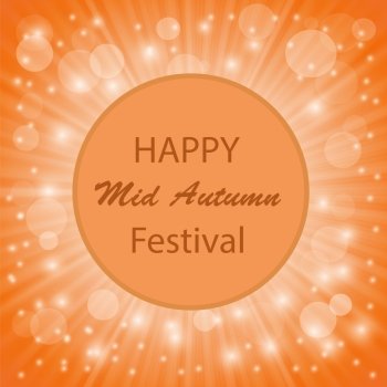 Happy Mid Autumn Modern Light Orange Backgound.. Happy Mid Autumn Backgound.