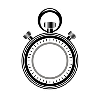 Second Timer Icon Isolated on White Background. Watch Logo. Second Timer Icon Isolated. Watch Logo.