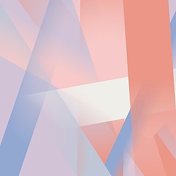 Abstract background with colorful blue and pink overlapping transparent layers