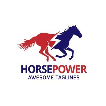 creative horse power logo concept illustration