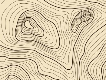 Topographic map background of mountain terrain. Vector mapping contour texture with elevation. Relief mountain, contour topography terrain illustration. Topographic map background of mountain terrain. Vector mapping contour texture with elevation