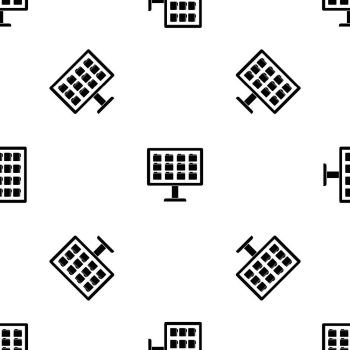Desktop of computer with folders pattern repeat seamless in black color for any design. Vector geometric illustration. Desktop of computer with folders pattern seamless black