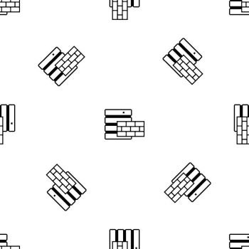 Database and brick wall pattern repeat seamless in black color for any design. Vector geometric illustration. Database and brick wall pattern seamless black
