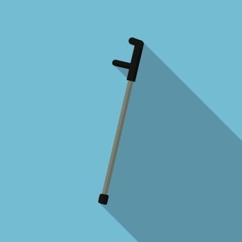 Elbow crutch icon. Flat illustration of elbow crutch vector icon for web design. Elbow crutch icon, flat style