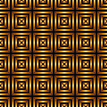 Abstract seamless geometric background. Pattern of Golden squares. A practical solution for textiles, packaging and Wallpaper.