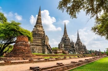 Wat Phra Si Sanphet the famous temple in Ayutthaya Historical Park Thailand Unesco World Heritage Site