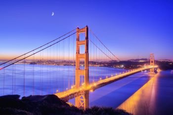 Golden Gate Bridge at dawn 