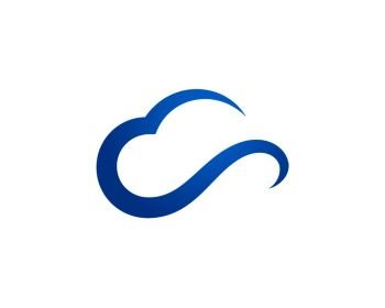 cloud logo template design vector 