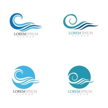 Water Wave symbol and icon Logo 