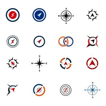 Compass logo  signs and symbols vector
