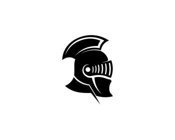 spartan logo and vector design helmet and head

