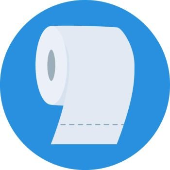 Toilet paper roll icon. Flat design