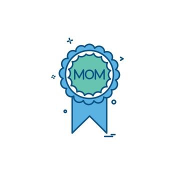 Mom badge icon design vector 