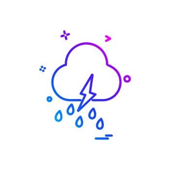 Cloudy weather icon design vector