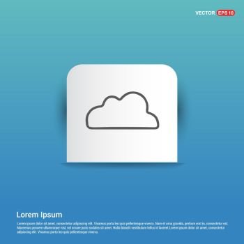 Cloud Icon - Blue Sticker button
