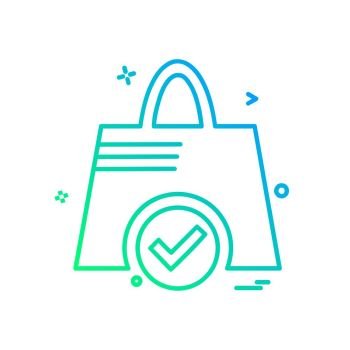 Shopping bag icon design vector