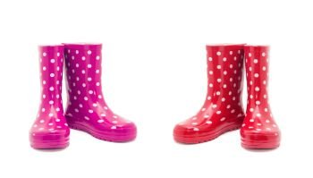 Rubber boots isolated on white
