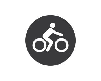 bike icon logo vector illustration design template