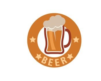 beer logo icon vector illustration design template