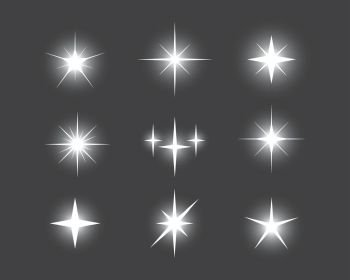 sparkle light star vector illustration design template