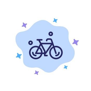 Bicycle, Bike, Cycle, Spring Blue Icon on Abstract Cloud Background