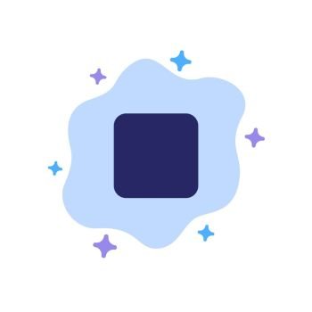 Box, Checkbox, Unchecked Blue Icon on Abstract Cloud Background