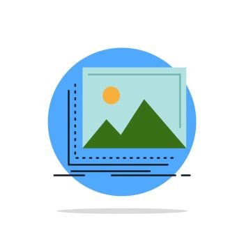 gallery, image, landscape, nature, photo Flat Color Icon Vector