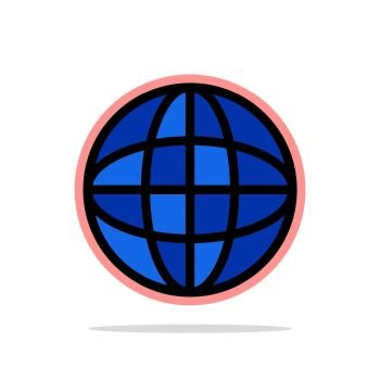 World, Globe, Internet, Education Abstract Circle Background Flat color Icon