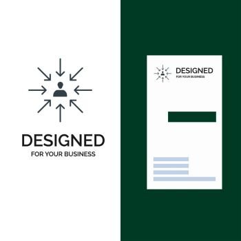 Candidate, Choice, Choose, Focus, Selection Grey Logo Design and Business Card Template