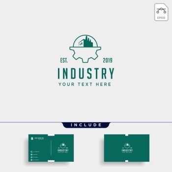 gear factory logo design industrial vector icon element isolated