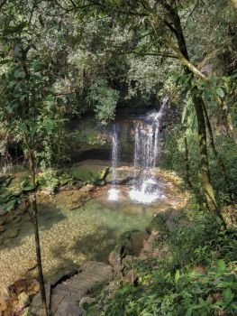Laitmawsiang waterfall, Garden of Caves, Meghalaya, India