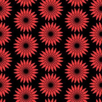 Bright floral seamless pattern. Modern vector background with red flowers. Textile or packaging design. Bright floral seamless pattern. Modern vector background with red flowers. Textile or packaging design.