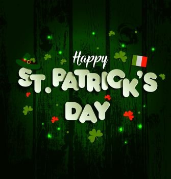 Saint Patrick s day background on green wooden texture. Saint Patrick s day background on wooden texture