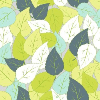 Green leaf seamless pattern.