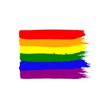 Rainbow lgbt flag. Pride day background. Vector brush stroke texture for banners, posters, cards