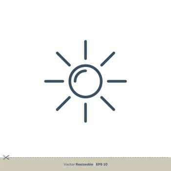 Sun Vector Icon Logo Template Illustration Design. Vector EPS 10.