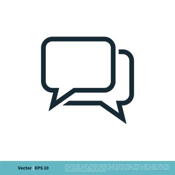 Chatting, Dialog, Discuss Speech Bubble Icon Vector Logo Template Illustration Design. Vector EPS 10.