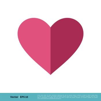 Pink Heart Love Icon Vector Logo Template Illustration Design. Vector EPS 10.