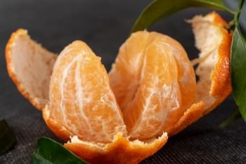 a closeup of delicious tangerine
