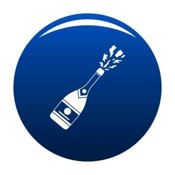 Champagne icon. Simple illustration of champagne vector icon for any design blue. Champagneicon vector blue