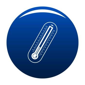 Fever thermometer icon. Simple illustration of fever thermometer vector icon for any design blue. Fever thermometer icon vector blue