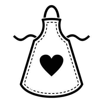 Heart apron icon. Simple illustration of heart apron vector icon for web design isolated on white background. Heart apron icon, simple style